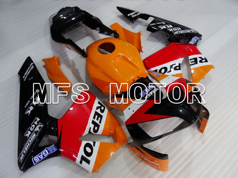 Honda CBR600RR 2003-2004 ABS Injection Fairing - Repsol - Red Orange Black - MFS2145 - Fairings Kit