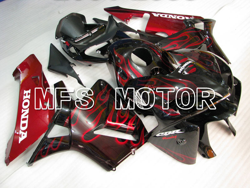 Honda CBR600RR 2005-2006 Injection ABS Fairing - Flame - Red Black - MFS2154 - Fairings Kit