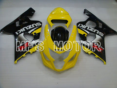 Suzuki GSXR600 GSXR750 2004-2005 Injection ABS Fairing - Factory Style - Black Yellow - MFS2315 - Fairings Kit