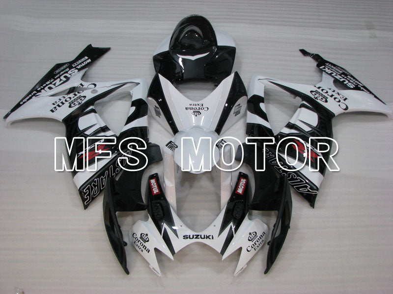 Suzuki GSXR600 GSXR750 2006-2007 Injection ABS Fairing - Corona - Black White - MFS2320 - Fairings Kit
