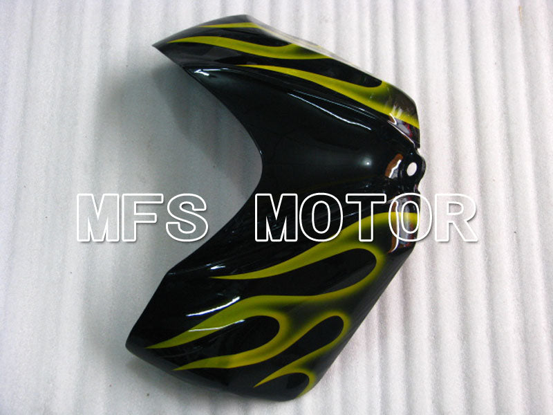 Suzuki GSXR600 GSXR750 2006-2007 Injection ABS Fairing - Flame - Black Yellow - MFS2341 - Fairings Kit