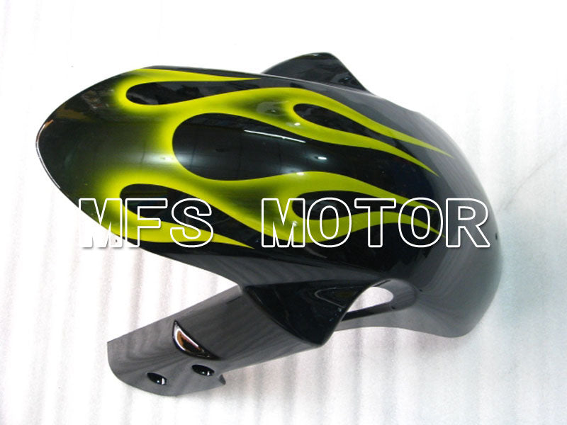 Suzuki GSXR600 GSXR750 2006-2007 Injection ABS Fairing - Flame - Black Yellow - MFS2341 - Fairings Kit