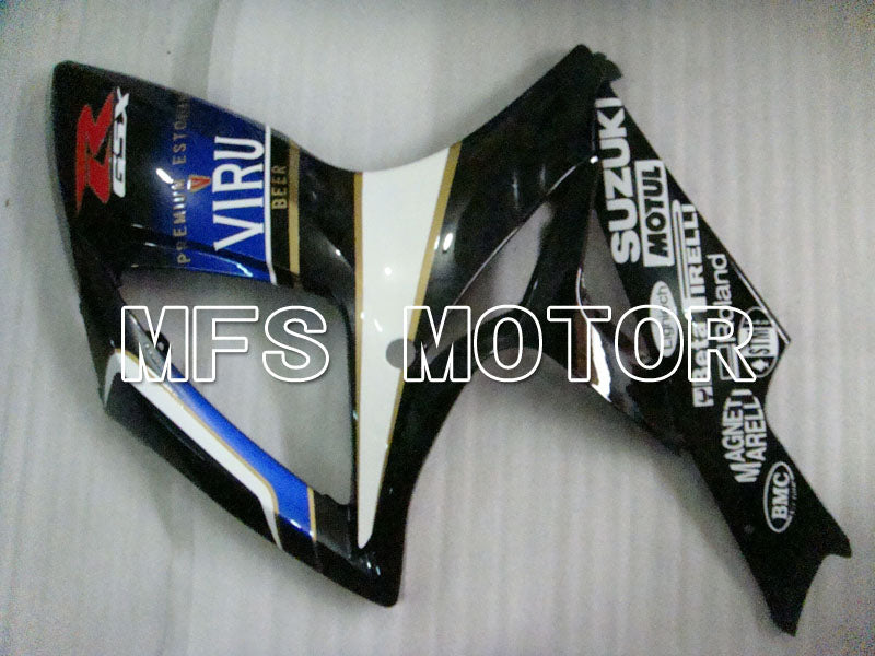 Suzuki GSXR600 GSXR750 2006-2007 Injection ABS Fairing - VIRU - Black White - MFS2370 - Fairings Kit