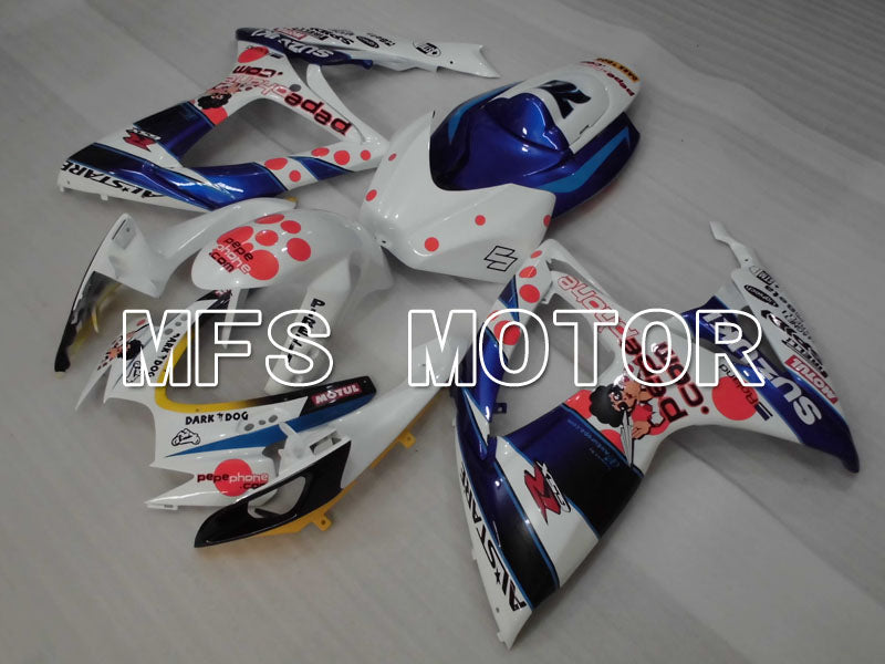 Suzuki GSXR600 GSXR750 2006-2007 Injection ABS Fairing - MOTUL - Blue White - MFS2391 - Fairings Kit