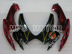 Suzuki GSXR600 GSXR750 2006-2007 Injection ABS Fairing - BACARDI - Black Red wine color - MFS2402 - Fairings Kit