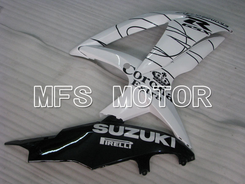 Suzuki GSXR600 GSXR750 2008-2010 Injection ABS Fairing - Corona - Black White - MFS2421 - Fairings Kit