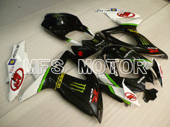 Suzuki GSXR600 GSXR750 2008-2010 Injection ABS Fairing - Monster - Black White - MFS2445 - Fairings Kit