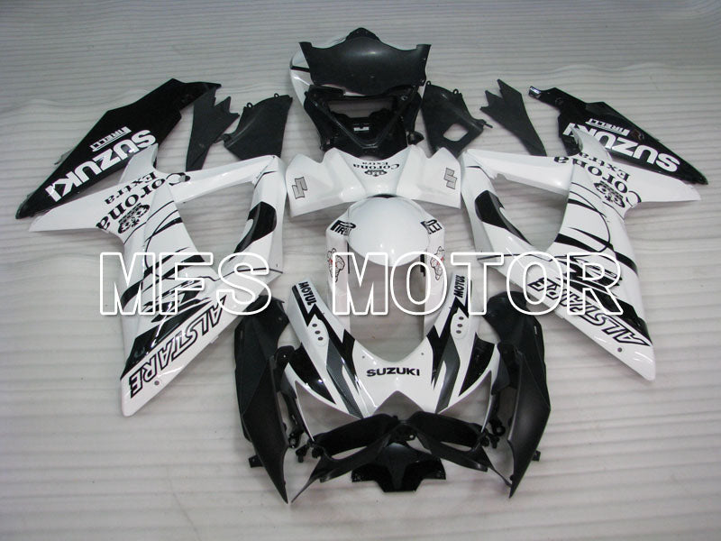 Suzuki GSXR600 GSXR750 2008-2010 Injection ABS Fairing - Corona - Black White - MFS2483 - Fairings Kit