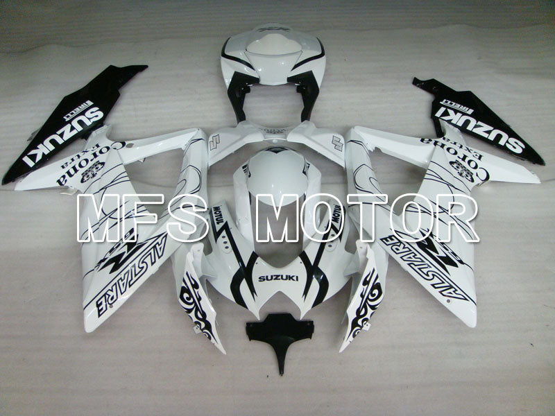 Suzuki GSXR600 GSXR750 2008-2010 Injection ABS Fairing - Corona - Black White - MFS2486 - Fairings Kit