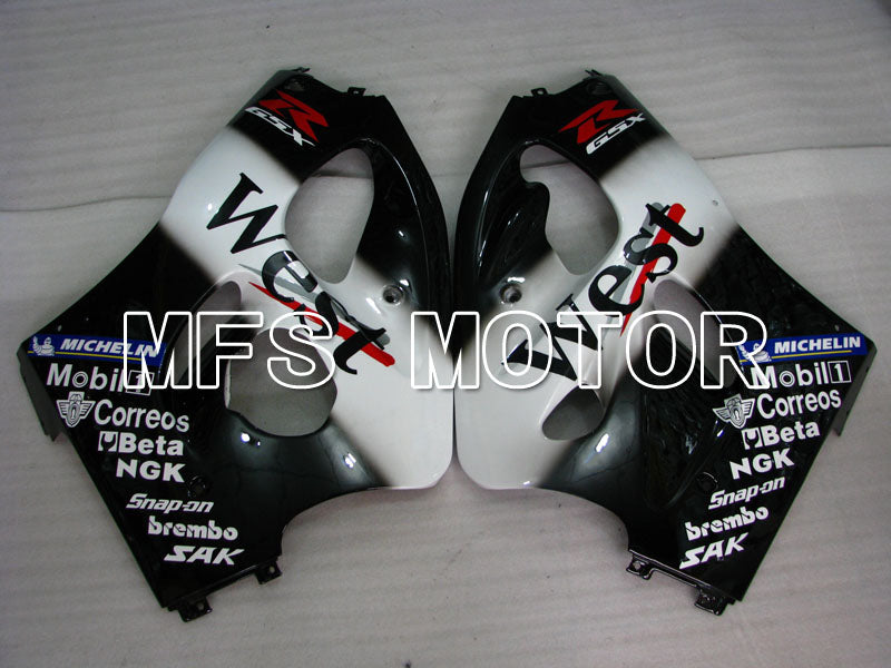 Suzuki GSXR750 1996-1999 ABS Fairing - West - Black White - MFS6873 - Fairings Kit