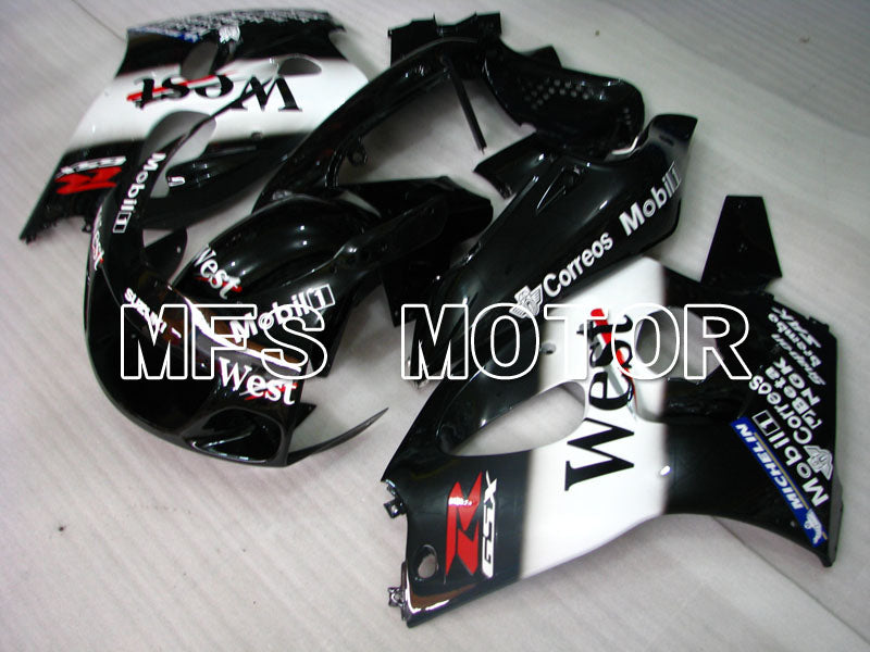 Suzuki GSXR600 1997-2000 ABS Fairing - West - Black White - MFS2535 - Fairings Kit