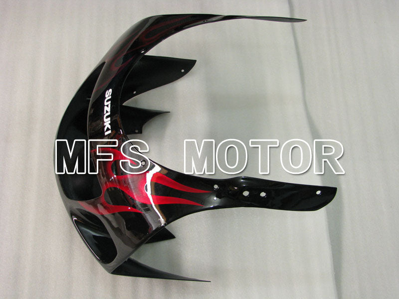 Suzuki GSXR600 1997-2000 ABS Fairing - Flame - Black Red - MFS2563 - Fairings Kit