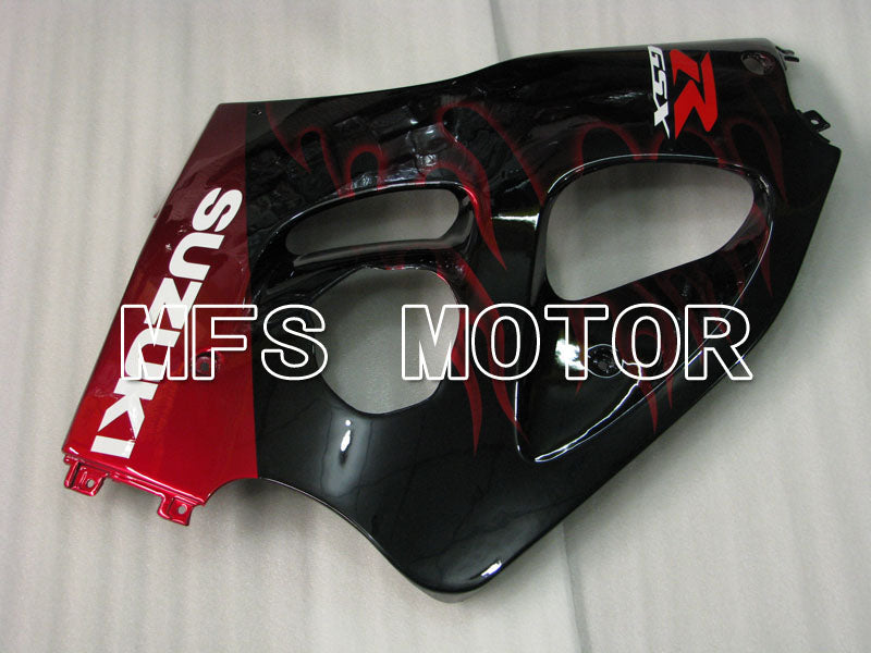 Suzuki GSXR600 1997-2000 ABS Fairing - Flame - Black Red - MFS2563 - Fairings Kit