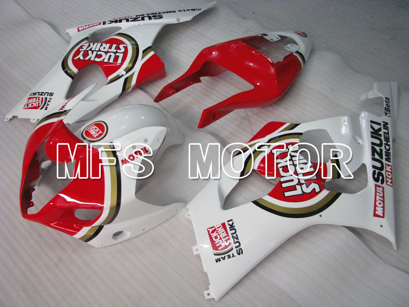 Suzuki GSXR1000 2003-2004 Injection ABS Fairing - Lucky Strike - Red White - MFS2583 - Fairings Kit