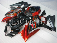 Suzuki GSXR1000 2007-2008 Injection ABS Fairing - Factory Style - Black Red - MFS2684 - Fairings Kit