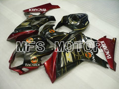 Suzuki GSXR1000 2007-2008 Injection ABS Fairing - BACARDI - Black Red - MFS2694 - Fairings Kit