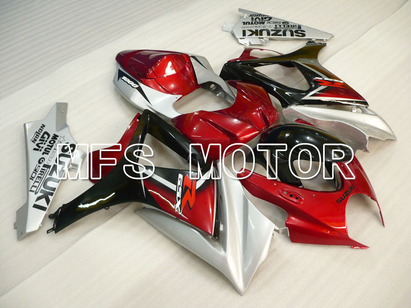 Suzuki GSXR1000 2007-2008 Injection ABS Fairing - Factory Style - Black Red - MFS2695 - Fairings Kit
