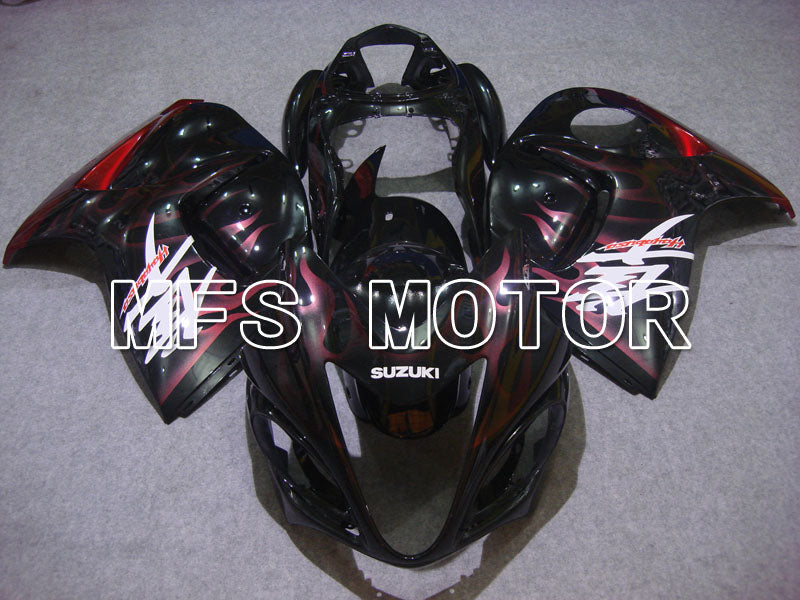 Suzuki GSXR1300 Hayabusa 2008-2020 Injection ABS Fairing - Flame - Black Red - MFS2744 - Fairings Kit