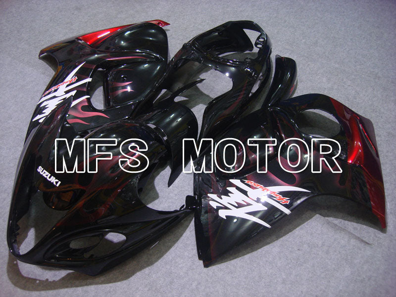 Suzuki GSXR1300 Hayabusa 2008-2020 Injection ABS Fairing - Flame - Black Red - MFS2744 - Fairings Kit