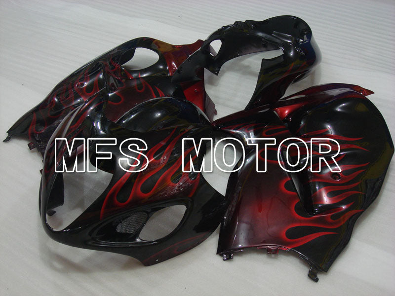 Suzuki GSXR1300 Hayabusa 1999-2007 Injection ABS Fairing - Flame - Black Red - MFS2771 - Fairings Kit