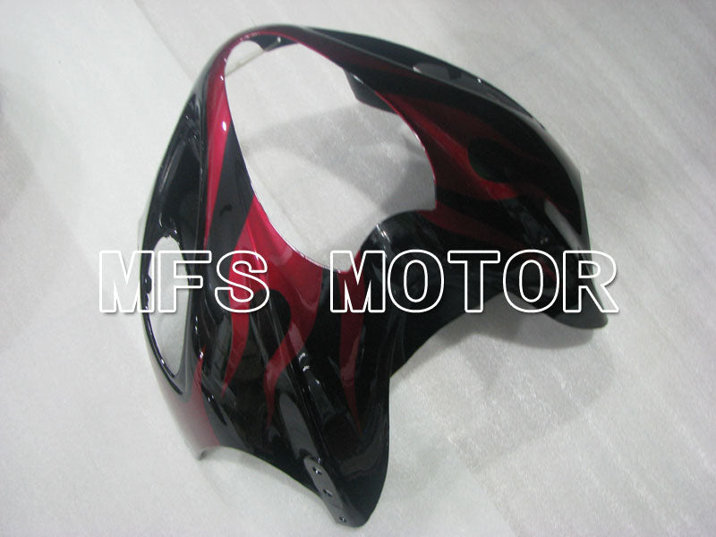 Suzuki GSXR1300 Hayabusa 1999-2007 Injection ABS Fairing - Flame - Black Red - MFS2807 - Fairings Kit