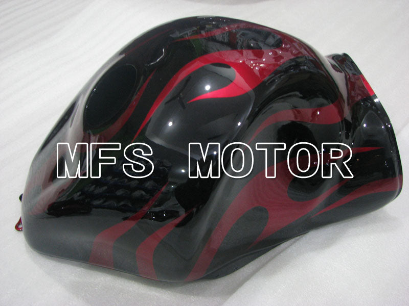 Suzuki GSXR1300 Hayabusa 1999-2007 Injection ABS Fairing - Flame - Black Red - MFS2807 - Fairings Kit