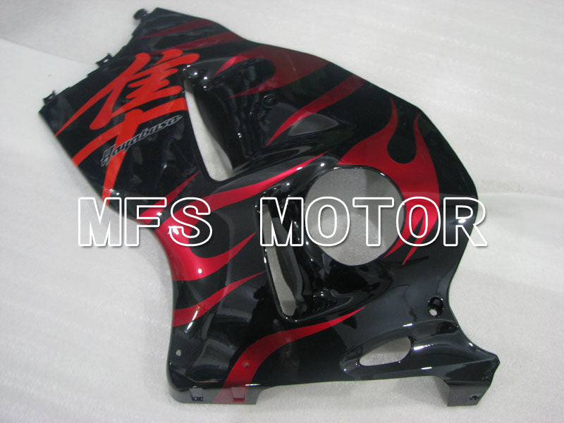 Suzuki GSXR1300 Hayabusa 1999-2007 Injection ABS Fairing - Flame - Black Red - MFS2807 - Fairings Kit