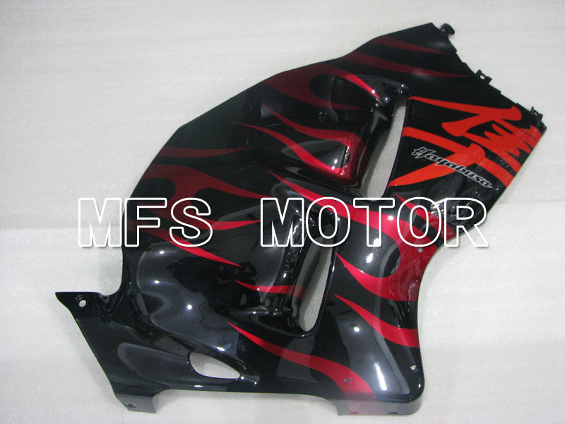 Suzuki GSXR1300 Hayabusa 1999-2007 Injection ABS Fairing - Flame - Black Red - MFS2807 - Fairings Kit