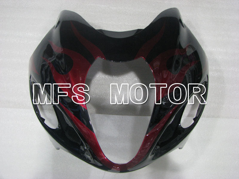 Suzuki GSXR1300 Hayabusa 1999-2007 Injection ABS Fairing - Flame - Black Red - MFS2807 - Fairings Kit