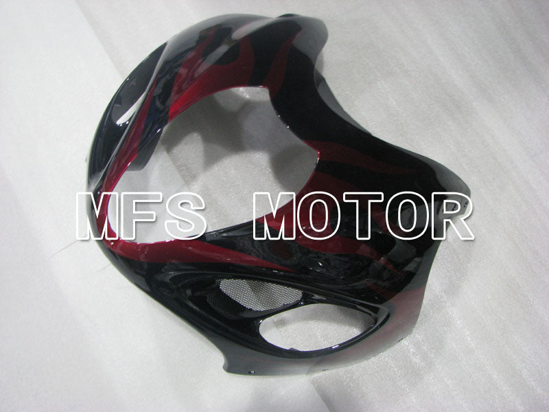 Suzuki GSXR1300 Hayabusa 1999-2007 Injection ABS Fairing - Flame - Black Red - MFS2807 - Fairings Kit