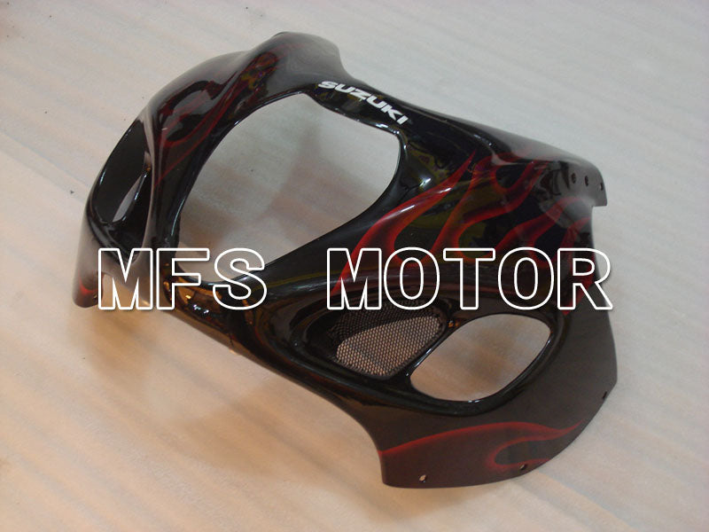 Suzuki GSXR1300 Hayabusa 1999-2007 Injection ABS Fairing - Flame - Black Red - MFS2808 - Fairings Kit