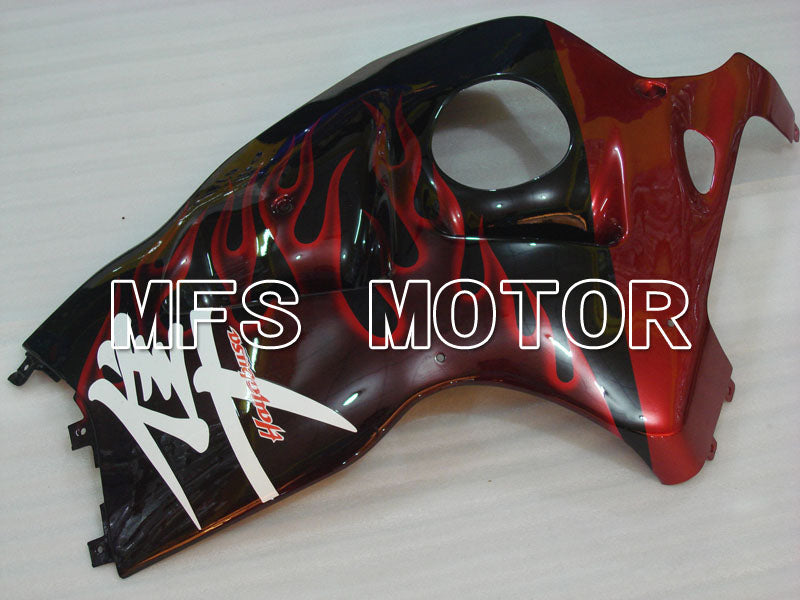 Suzuki GSXR1300 Hayabusa 1999-2007 Injection ABS Fairing - Flame - Black Red - MFS2808 - Fairings Kit