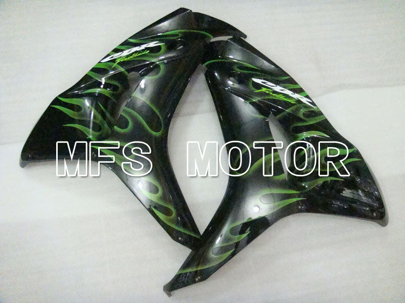 Honda CBR1000RR 2006-2007 Injection ABS Fairing - Flame - Black Green - MFS2882 - Fairings Kit