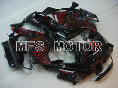 Honda CBR600 F2 1991-1994 ABS Fairing - Flame - Black Red - MFS3084 - Fairings Kit
