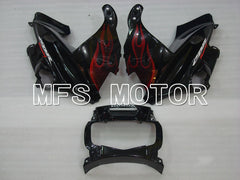 Honda CBR600 F2 1991-1994 ABS Fairing - Flame - Black Red - MFS3084 - Fairings Kit