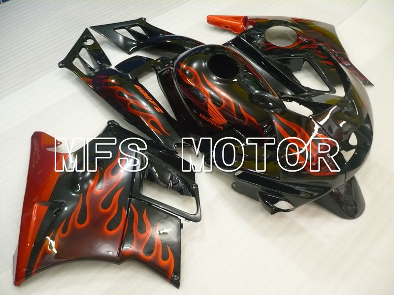 Honda CBR600 F2 1991-1994 ABS Fairing - Flame - Black Orange - MFS3103 - Fairings Kit