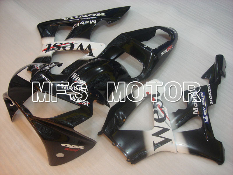 Honda CBR900RR 929 2000-2001 Injection ABS Fairing - West - Black White - MFS3213 - Fairings Kit