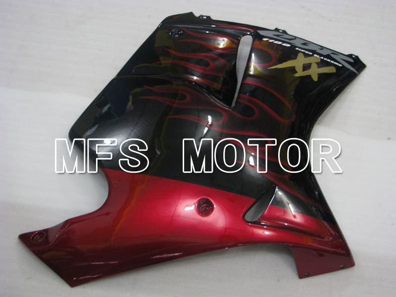 Honda CBR1100XX 1996-2007 Injection ABS Fairing - Flame - Black Red - MFS3245 - Fairings Kit
