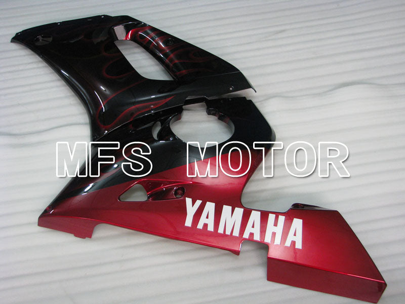 Yamaha YZF-R6 1998-2002 Injection ABS Fairing - Flame - Black Red - MFS3543 - Fairings Kit