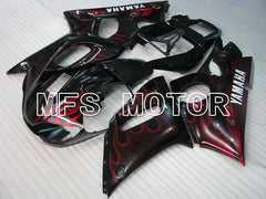 Yamaha YZF-R6 1998-2002 Injection ABS Fairing - Flame - Black Red - MFS3543 - Fairings Kit