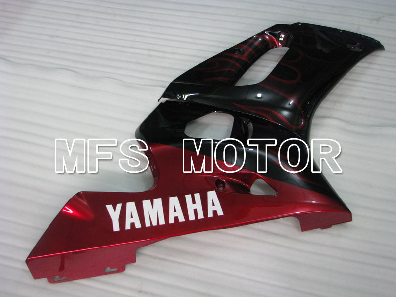 Yamaha YZF-R6 1998-2002 Injection ABS Fairing - Flame - Black Red - MFS3543 - Fairings Kit