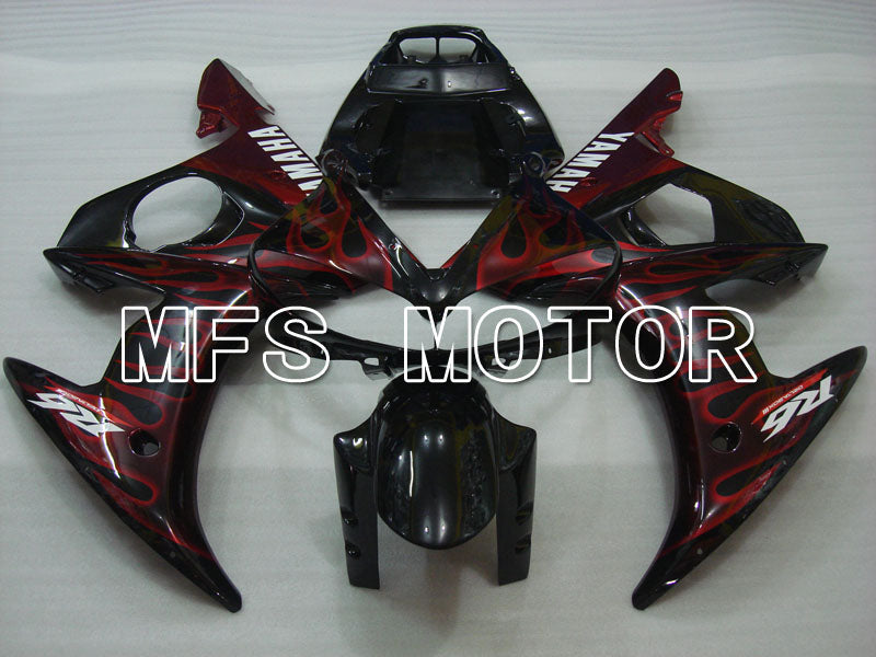 Yamaha YZF-R6 2005 Injection ABS Fairing - Flame - Black Red - MFS3591 - Fairings Kit