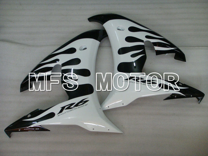 Yamaha YZF-R6 2005 Injection ABS Fairing - Flame - White Black - MFS3601 - Fairings Kit