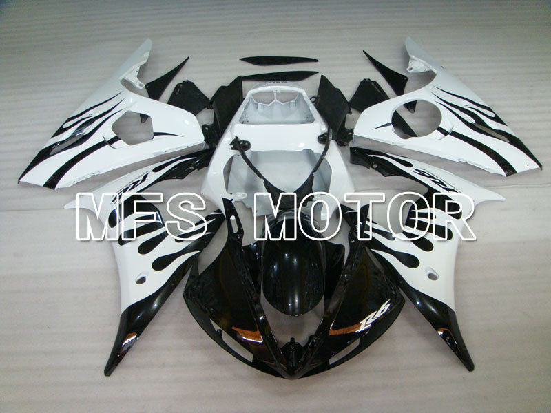 Yamaha YZF-R6 2005 Injection ABS Fairing - Flame - White Black - MFS3601 - Fairings Kit