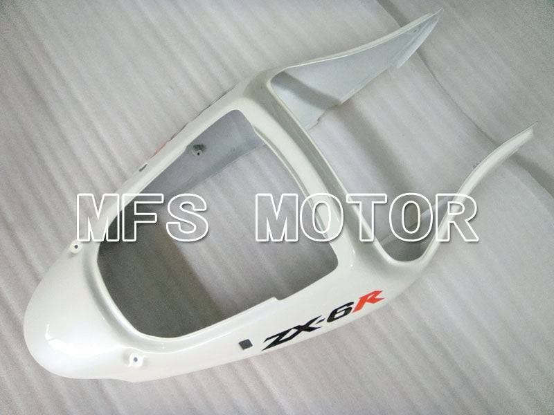 Kawasaki NINJA ZX6R 2000-2002 Injection ABS Fairing - Flame - White Orange - MFS3675 - Fairings Kit
