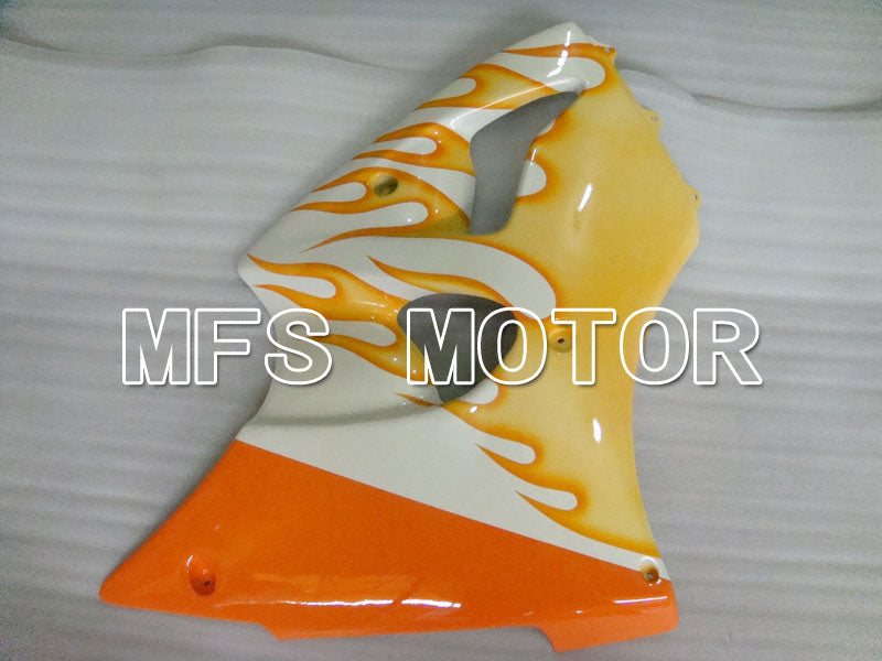 Kawasaki NINJA ZX6R 2000-2002 Injection ABS Fairing - Flame - White Orange - MFS3675 - Fairings Kit
