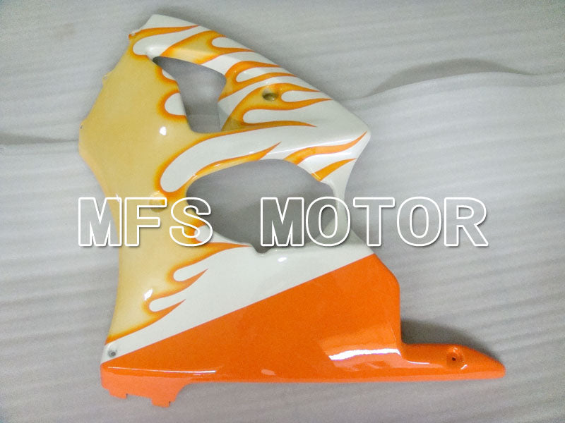Kawasaki NINJA ZX6R 2000-2002 Injection ABS Fairing - Flame - White Orange - MFS3675 - Fairings Kit