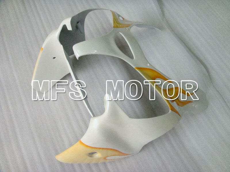 Kawasaki NINJA ZX6R 2000-2002 Injection ABS Fairing - Flame - White Orange - MFS3675 - Fairings Kit