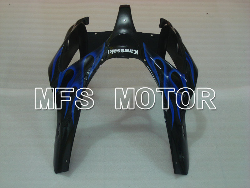 Kawasaki NINJA ZX6R 2000-2002 Injection ABS Fairing - Flame - Black Blue - MFS3682 - Fairings Kit