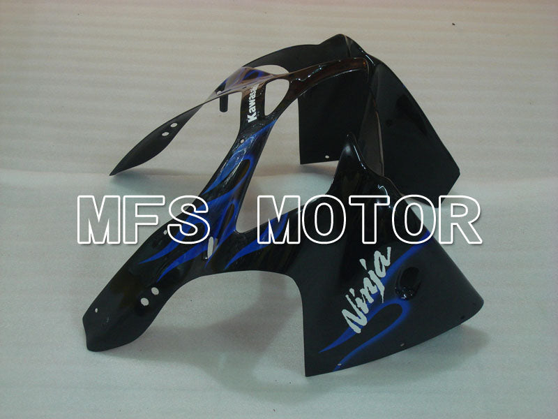 Kawasaki NINJA ZX6R 2000-2002 Injection ABS Fairing - Flame - Black Blue - MFS3682 - Fairings Kit